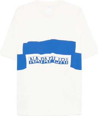 Napapijri T-shirt girocollo con applicazione logo - Bianco