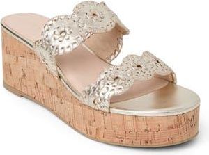 Jack Rogers Laurin Platform Wedge Sandal in Jacks Platinum at Nordstrom Rack, Size 8.5