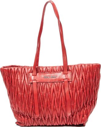 Miu Miu Borsa a spalla matelass&eacute; - Rosso