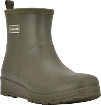 Calvin Klein Illea Boots Womens Dark Green Round Toe Ankle Bootie LION384