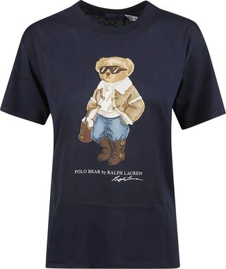Polo Ralph Lauren Camiseta de Oso - Tops - Mujer - Azul - L