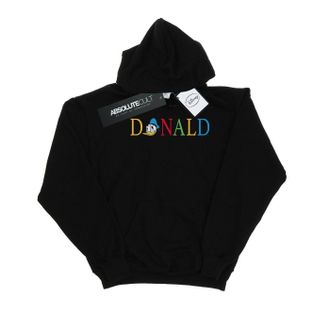 Disney Heren Donald Duck Letters Hoodie (Zwart)