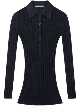 Stella McCartney Ribgebreide polotop - Blauw