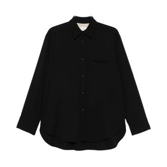 Alysi Shirts, female, Black, Size: L Button-down Shirt