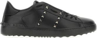 Valentino Garavani Leren Sneakers met Veters - Heren - Sneakers - Zwart - 40 EU - Leer - Schoenen