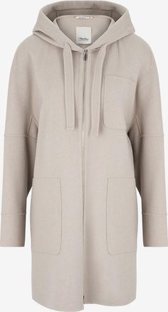 Max Mara Mittellanger Mantel mit Kapuze aus Schurwolle Giglio