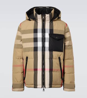Burberry Burberry Check reversible hooded down jacket
