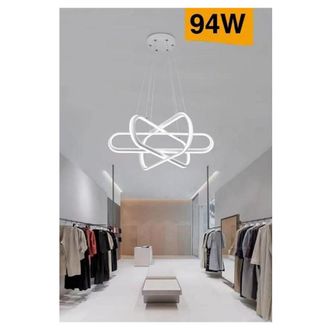 Trade Shop Trade Shop Traesio - Trade Shop - Lampadario Led Moderno Lampada A Sospensione 94w Bianca Luce 4000k 3000k 6500k A49