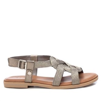 Xti Womens Braided Flat Sandals In Plumb
