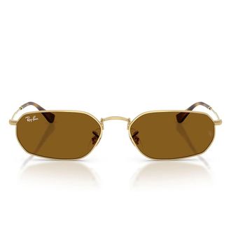 Ray-Ban Sunglasses Rb3947 001/33 Gold Arista/Brown Unisex