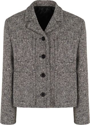 Gucci Double jas van gem&ecirc;leerde wol en katoen - Dames - Zomerjassen - Grijs - S - Katoen - Jassen
