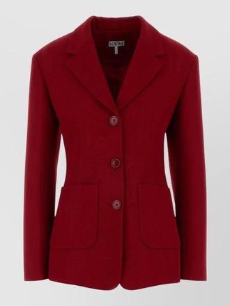 Loewe wool blend tailored blazer notch lapel