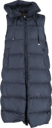Max Mara Pre-owned Womens Max The Cube Seigel Down Vest in Navy Blue Polyamide Nylon - Size EU 36 (Womens)