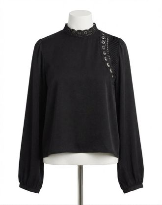 Z Supply Silvana Embroidered Top In Black