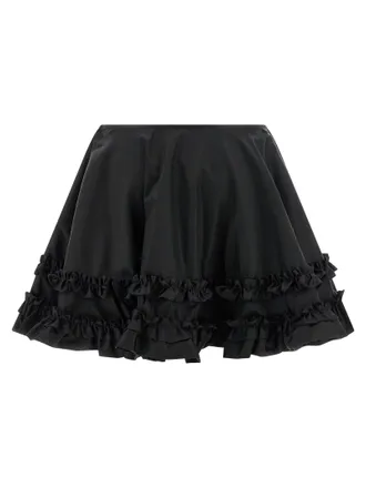 Ganni Duchesse Mini Skirt - Black
