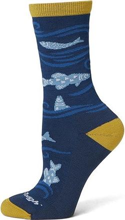 Darn Tough Homer Crew Lightweight with Cushion Womens Crew Cut Socks Shoes Deep Water : LG (US 10-11.5), Lycra/Merino/Nylon