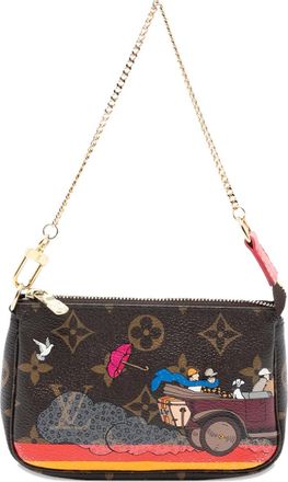Louis Vuitton 2015 Monogram Evasion Illustre Mini Pochette Accessories handbag - Bruin