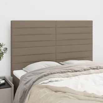 vidaXL Cabeceros 4 Unidades Tela Gris Taupe 72x5x78/88 Cm Vidaxl