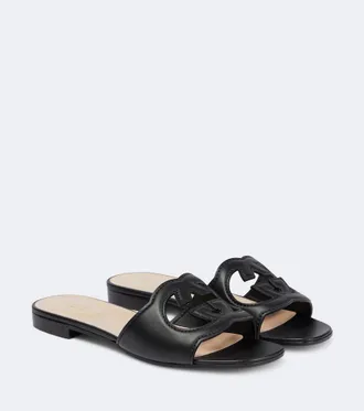 Gucci Interlocking G cutout leather sandals