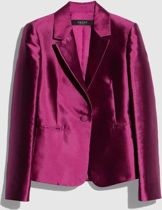 Gucci Mikado Silk Jacket, Pink