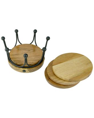 Godinger Dnu Aur Discontinued Godinger Crown Coaster Set