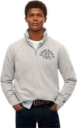 Superdry Athletic Essentials Zip-Through - Heren - Vesten met rits - Grijs - XL - Hoodies & sweatvesten