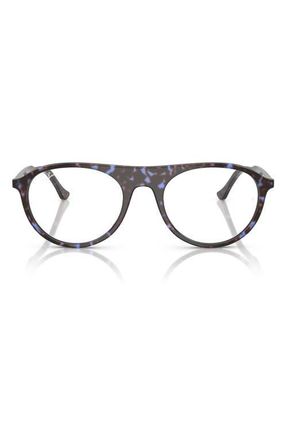Ray-Ban 53mm Square Optical Glasses in Blue Havana at Nordstrom
