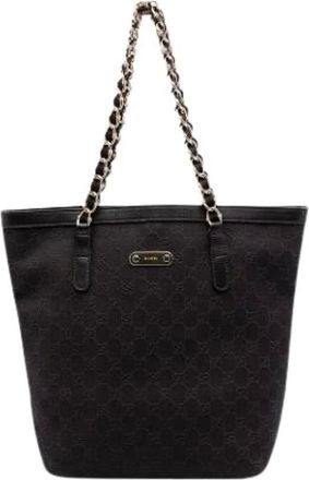 Gucci Pre-owned Tote Bags, female, Brown, Size: ONE SIZE Pre-owned Vintage Denim Tote