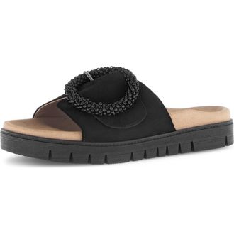 Gabor Slide Sandal in Black at Nordstrom, Size 10.5-11Us