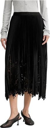 Munthe Rustali Midirok - Dames - Midirokken - Zwart - M - Polyester - Rokken