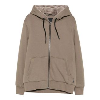 Moose Knuckles Classic Bunny Zip-through Hoodie - Heren - Vesten met rits - Beige - S - Katoen - Hoodies & sweatvesten