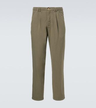 Brunello Cucinelli Cotton and linen straight pants
