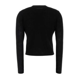 Tory Burch Tory Burch, Cardigans, female, Black, Size: M Viscose Blend Cardigan