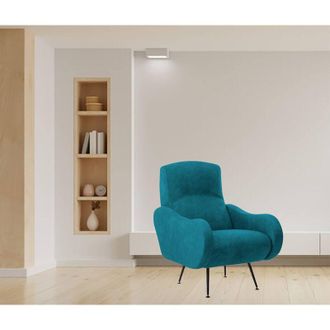 Dmora Butaca Dromondin, Con Brazos, Made In Italy, Azul