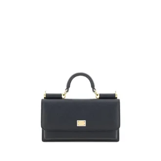Dolce & Gabbana Black Calf Leather Bos Taurus Shoulder Womens Bag