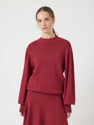 Y.A.S Strickpullover Y.A.S YASFONNY LS KNIT PULLOVER S. NOOS, Damen, Gr. XXL, rot (tibetan rot), Strick, Obermaterial: 72% Viskose, 28% Polyester, unifarben