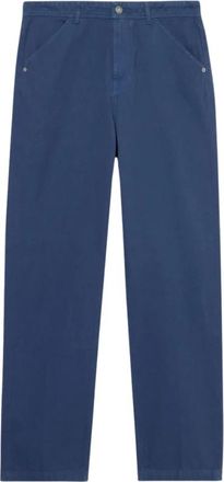 Brooks Brothers Stretch katoen keper 5-pocket broek - Heren - Chinos - Blauw - W34 - Katoen - Broeken