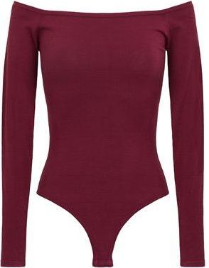 8 by YOOX OFF-SHOULDERS JERSEY BODYSUIT