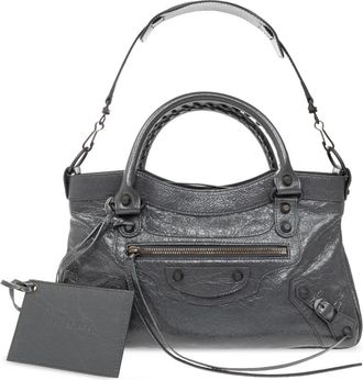 Balenciaga Le City First Bag - Dames - Tassen - Grijs - Maat: ONE Size Katoen