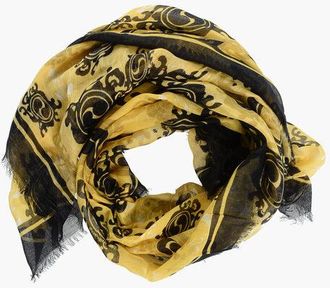 Dsquared2 Two-Tone Patterned Linen Blend Foulard size Unica