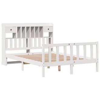 Berkfield Home Decorative Bookcase Bed without Mattress White 140x200 cm Solid W