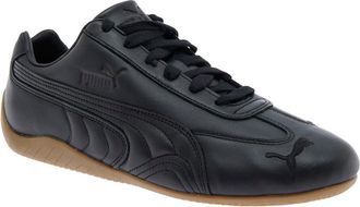 Puma Unisex Black Low Top Sneakers With Embossed Logo Leather Trainers