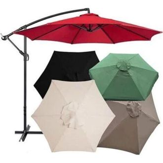 Abysse Telo Di Ricambio Per Ombrelloni Universali Da Giardino, Terrazzo, Cortile, Spiaggia, Piscina, Mercato, 3 M/6 Stecche, Kaki (singolo Telo, Senza Strutt