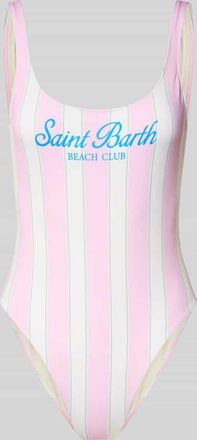 MC2 Saint Barth Slim Fit Badeanzug mit Logo-Print Modell Lora in Rosa, Gr&ouml;&szlig;e XL