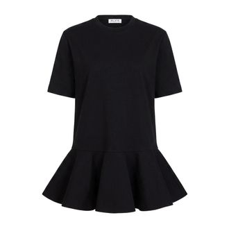Alaia Peplum T-shirt - female - Ala&iuml;a - T-Shirts - Black - XS - Tops