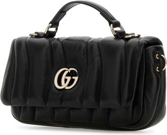 Gucci Womens Milano Top Handle Bag Black Leather