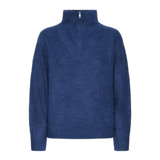 Ichi Ihkamara Turtleneck - Dames - Coltruien - Blauw - L - Truien & Vesten