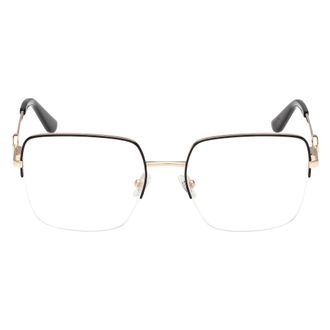 Guess Semi-rimless Rechthoekig Optisch Montuur - Dames - Accessoires - Zwart - Maat: 53 MM