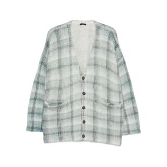 R13 Truien & Vesten, Heren, Blauw, L, Geprinte Oversized Cardigan