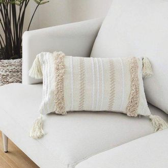 OEM Fundas De Coj&iacute;n Modernas - Sencillas Y Geom&eacute;tricas - De Punto - Decorativas - Color Beige - Para Sof&aacute; Y Sal&oacute;n, 30 Cm X 50 Cm